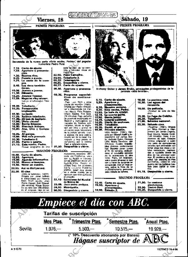 ABC SEVILLA 18-04-1986 página 70