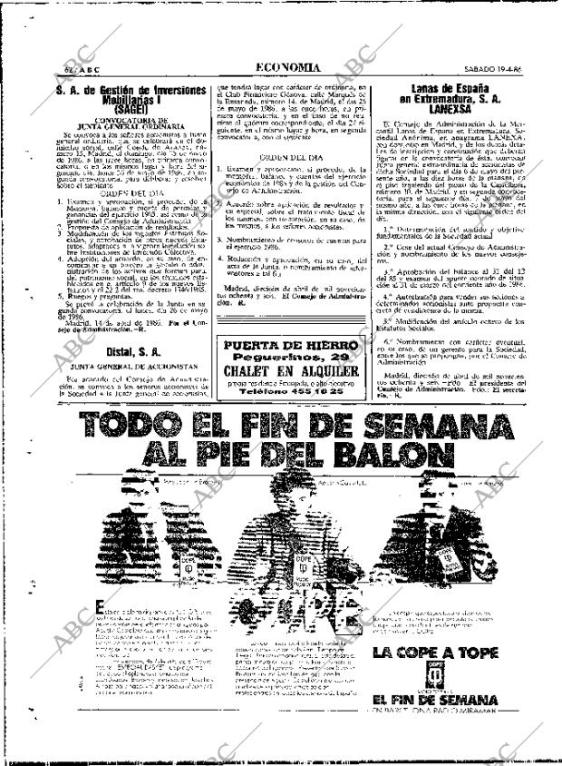 ABC MADRID 19-04-1986 página 70