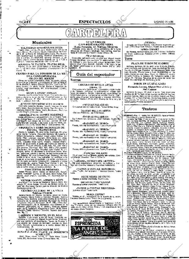 ABC MADRID 19-04-1986 página 80