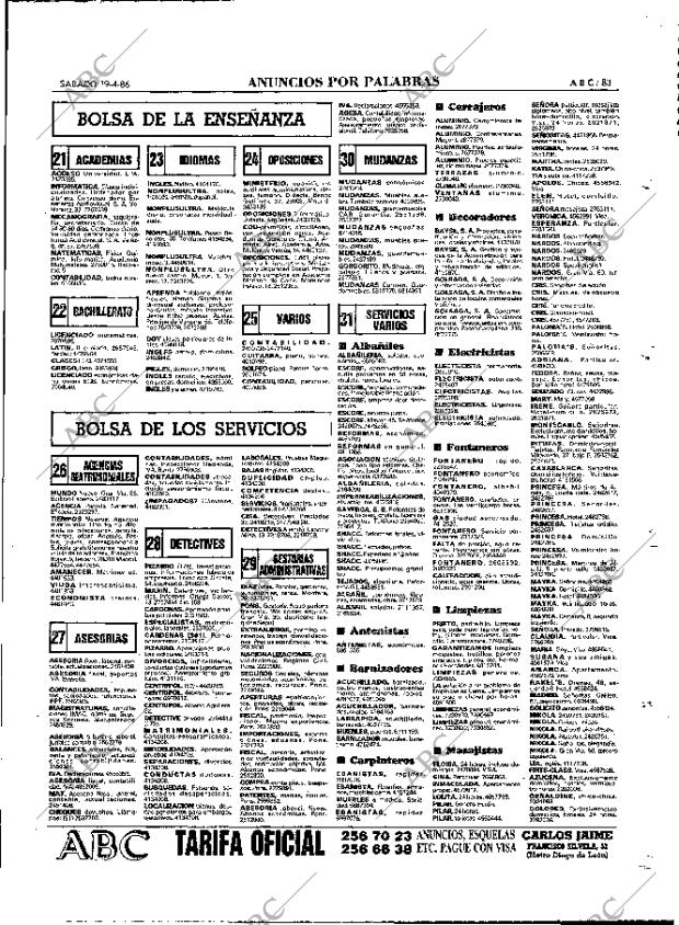 ABC MADRID 19-04-1986 página 91