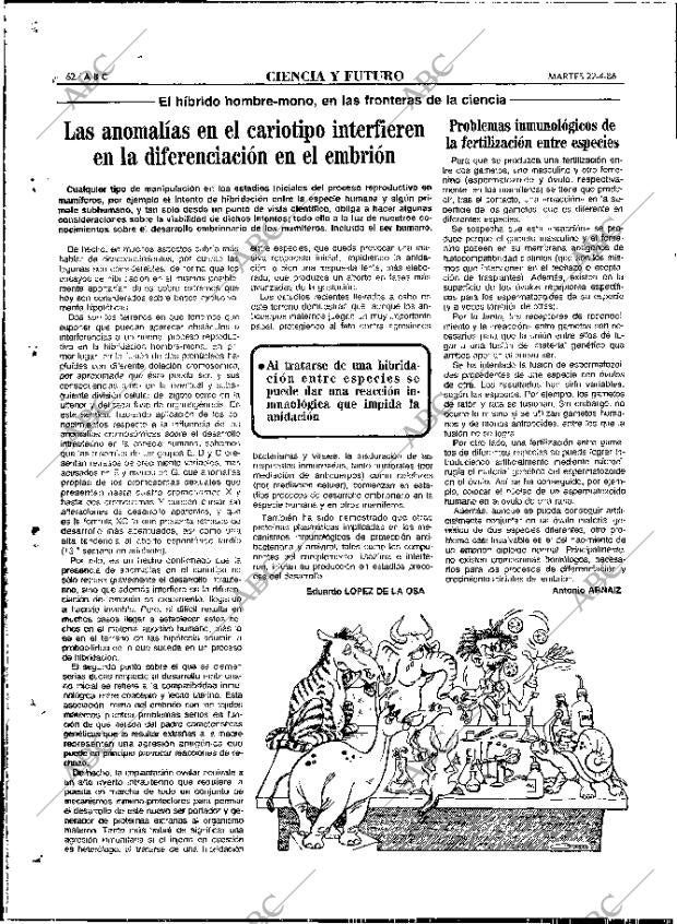 ABC MADRID 22-04-1986 página 62