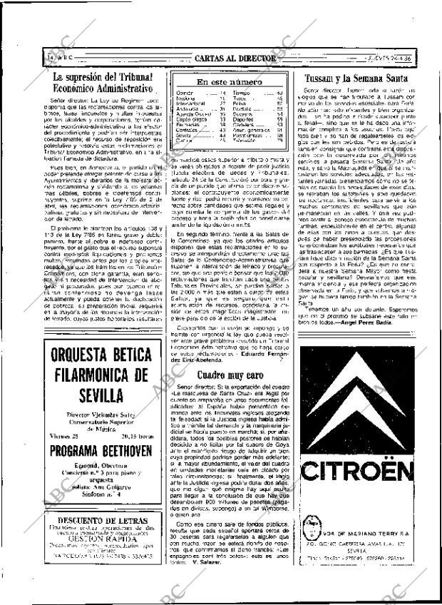 ABC SEVILLA 24-04-1986 página 14