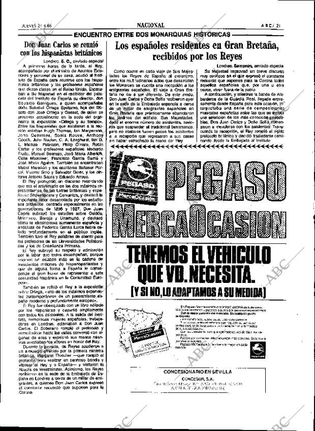 ABC SEVILLA 24-04-1986 página 21
