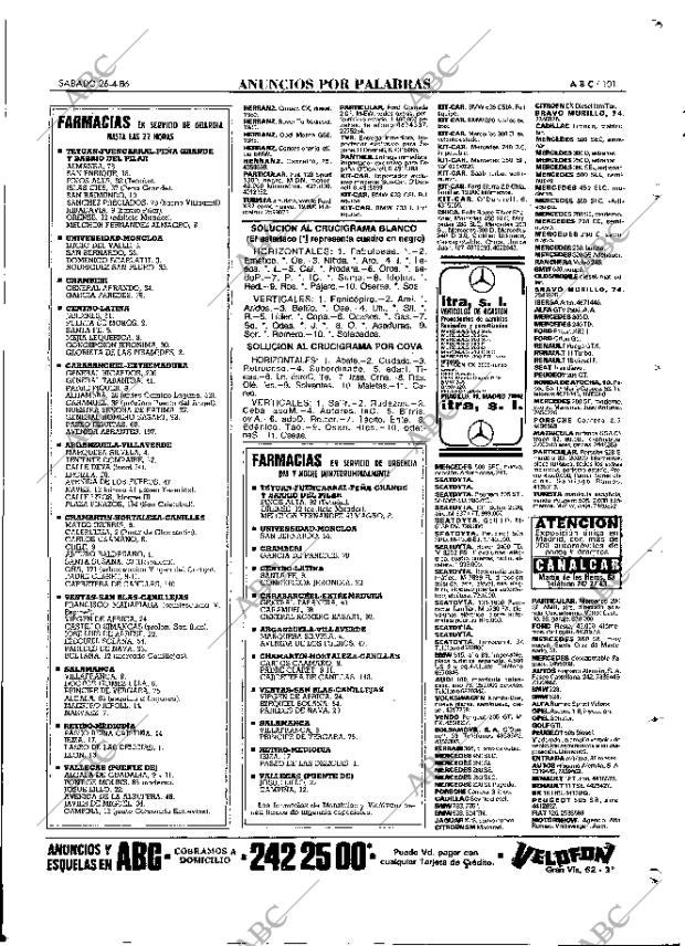 ABC MADRID 26-04-1986 página 101