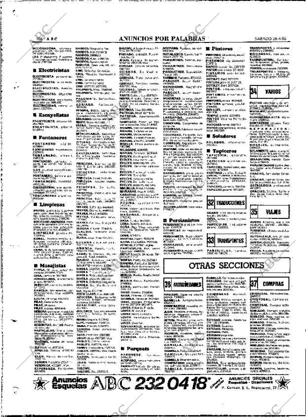 ABC MADRID 26-04-1986 página 106