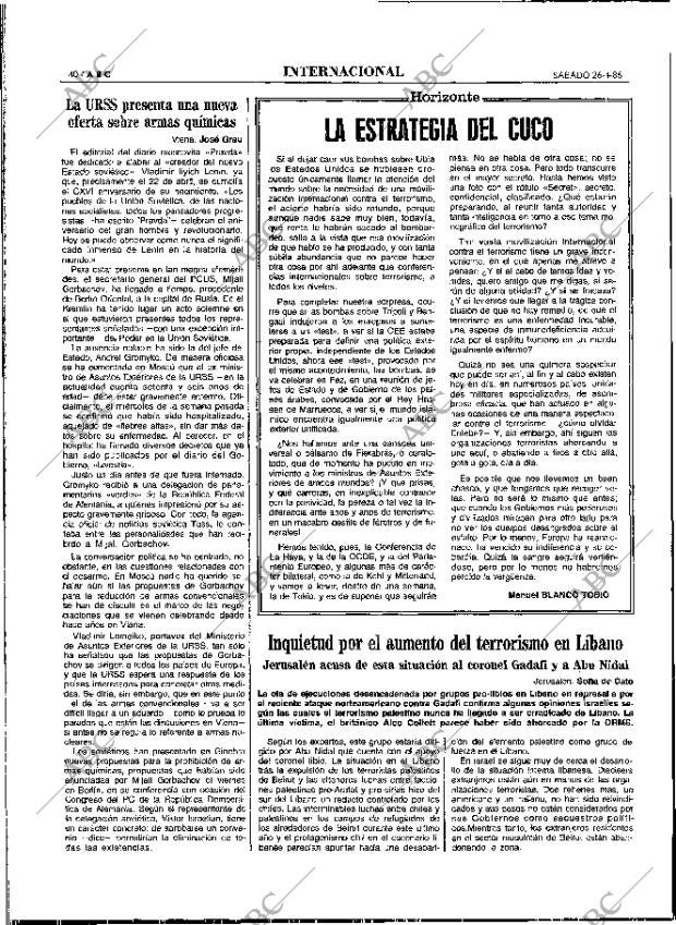 ABC MADRID 26-04-1986 página 40