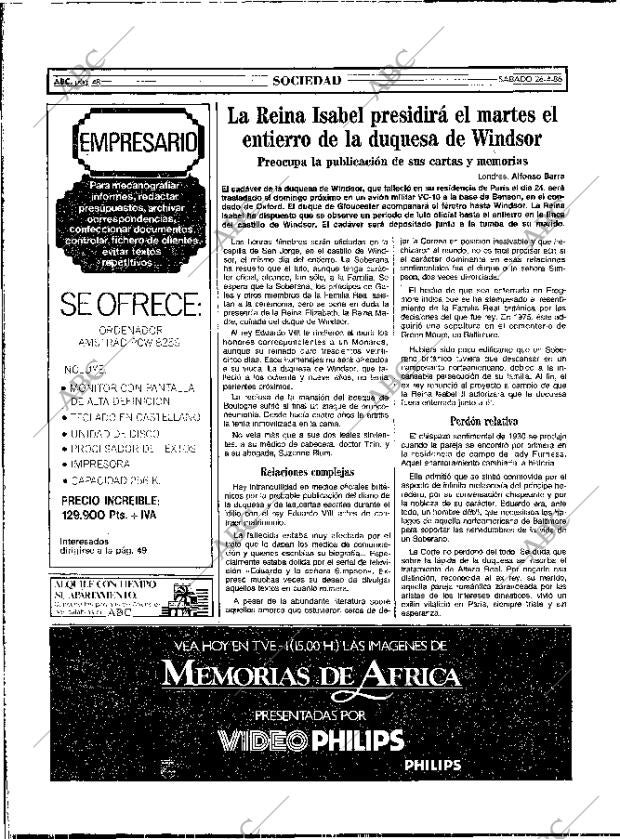 ABC MADRID 26-04-1986 página 48