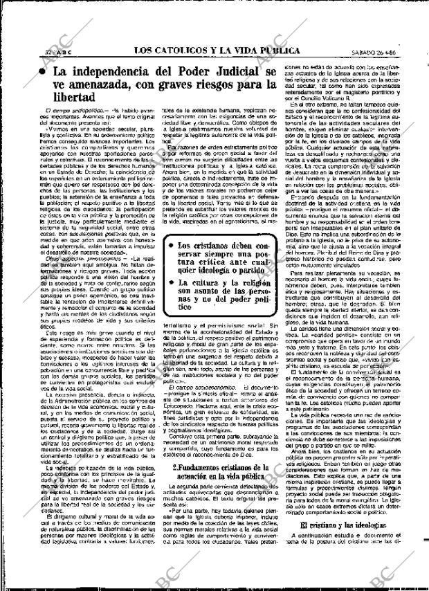 ABC MADRID 26-04-1986 página 52