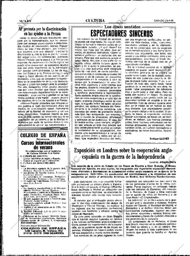 ABC MADRID 26-04-1986 página 58