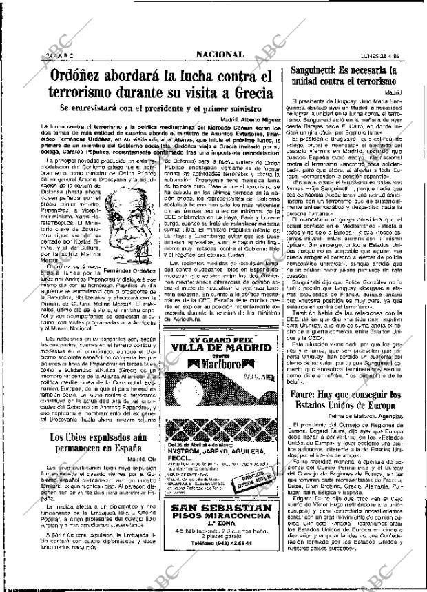 ABC MADRID 28-04-1986 página 24