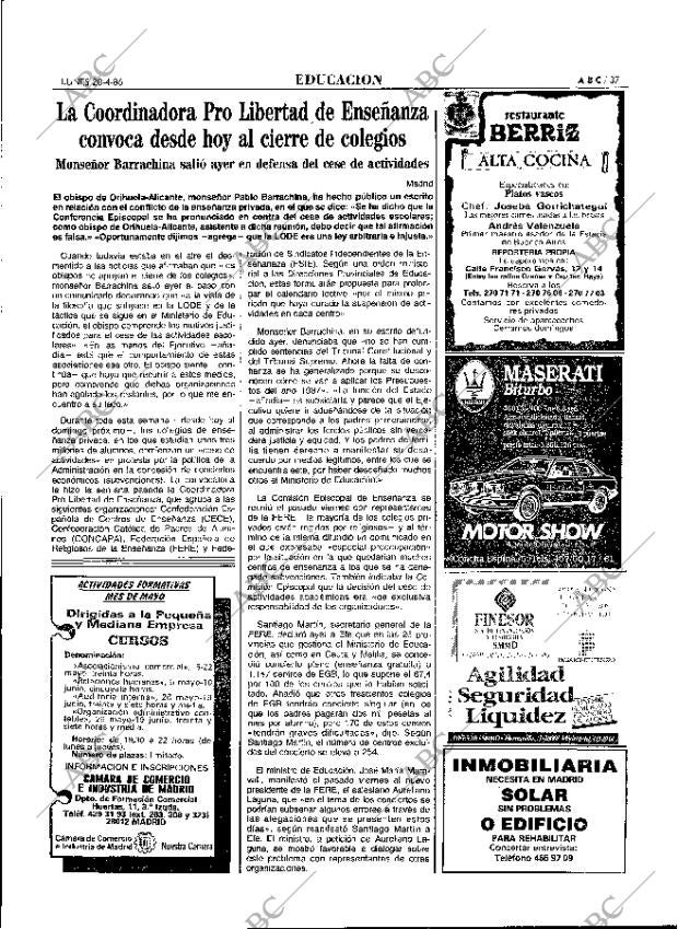 ABC MADRID 28-04-1986 página 37