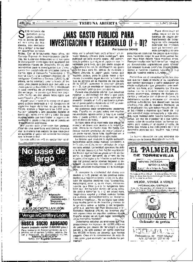 ABC MADRID 28-04-1986 página 38