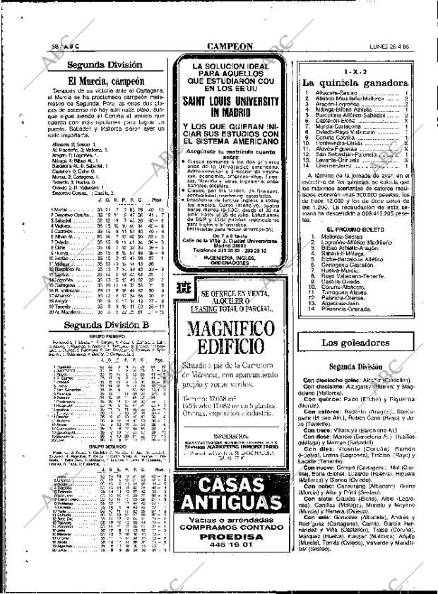 ABC MADRID 28-04-1986 página 56