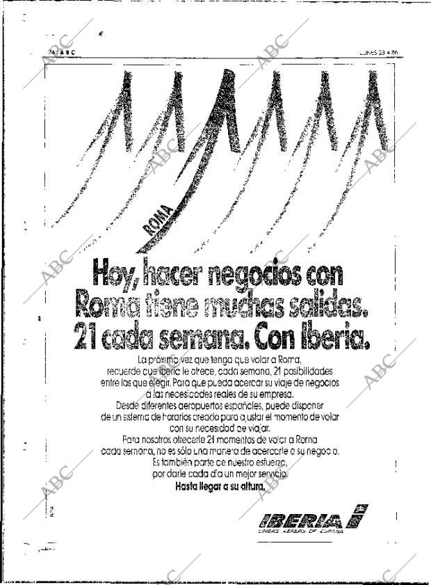 ABC MADRID 28-04-1986 página 70