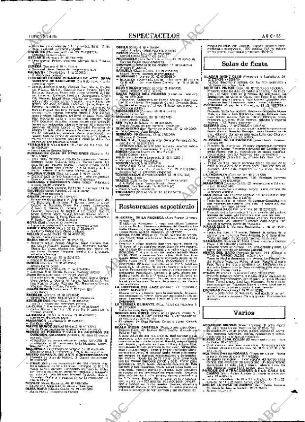 ABC MADRID 28-04-1986 página 81