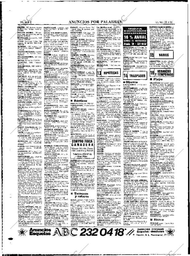 ABC MADRID 28-04-1986 página 88