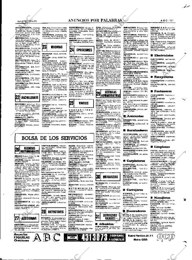 ABC MADRID 29-04-1986 página 101