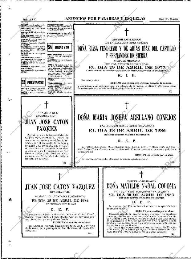 ABC MADRID 29-04-1986 página 104