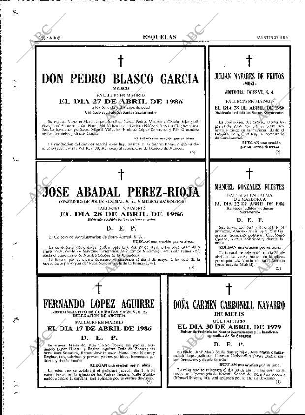 ABC MADRID 29-04-1986 página 106