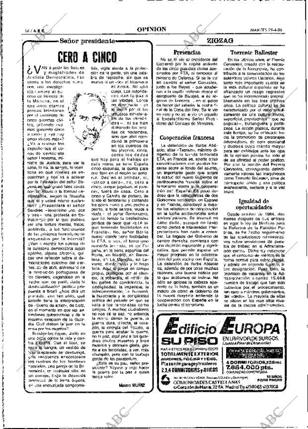 ABC MADRID 29-04-1986 página 16