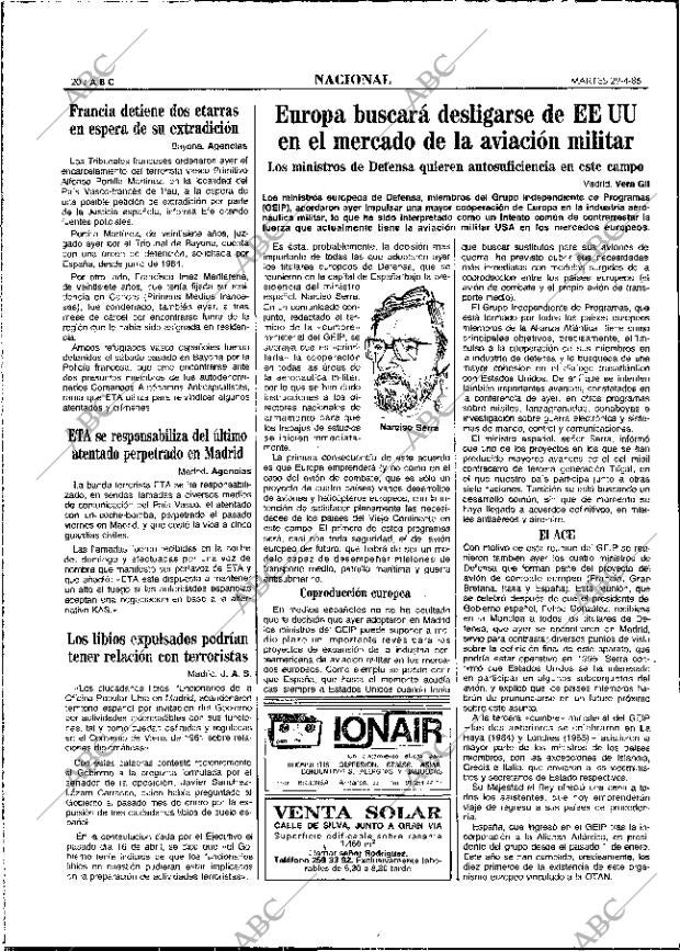 ABC MADRID 29-04-1986 página 20