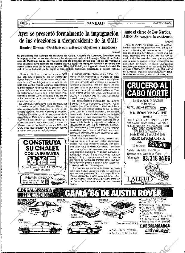 ABC MADRID 29-04-1986 página 44