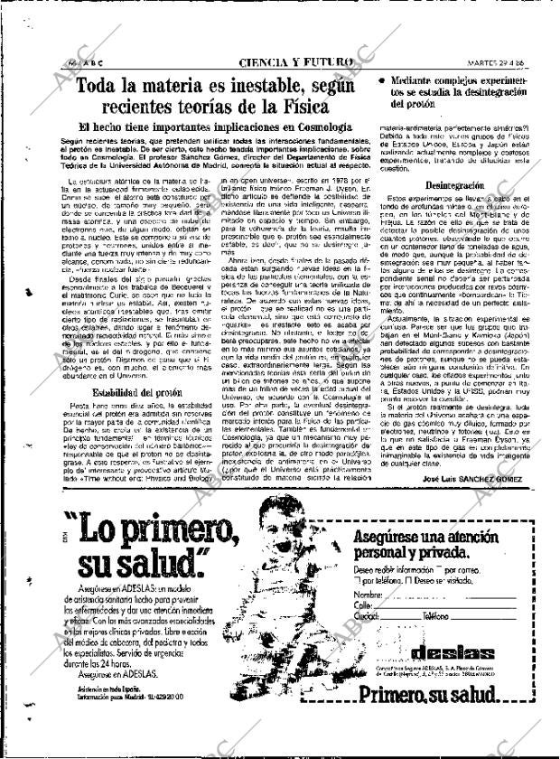 ABC MADRID 29-04-1986 página 66