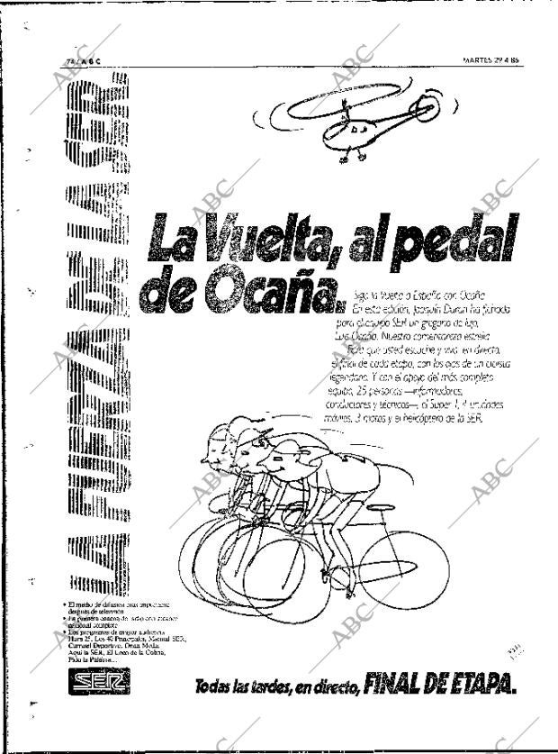 ABC MADRID 29-04-1986 página 74