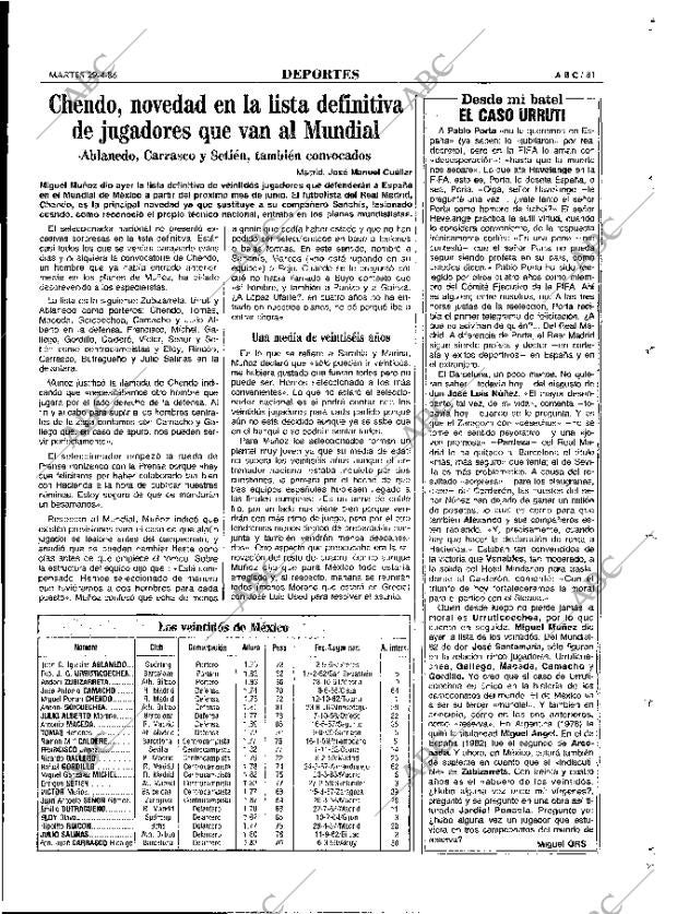 ABC MADRID 29-04-1986 página 81