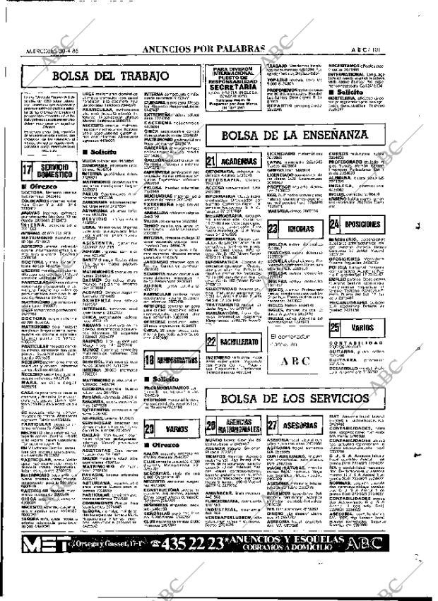 ABC MADRID 30-04-1986 página 101