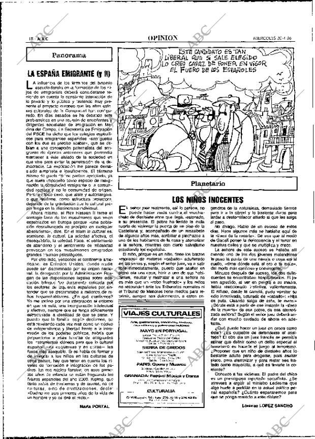 ABC MADRID 30-04-1986 página 18