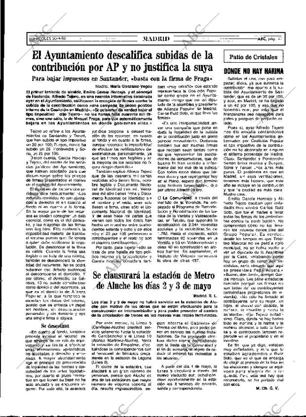 ABC MADRID 30-04-1986 página 41