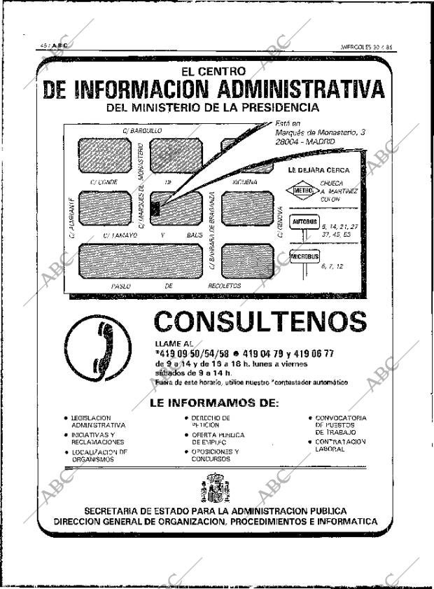 ABC MADRID 30-04-1986 página 46