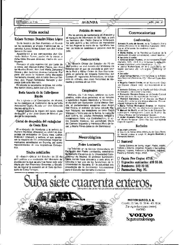 ABC MADRID 30-04-1986 página 47