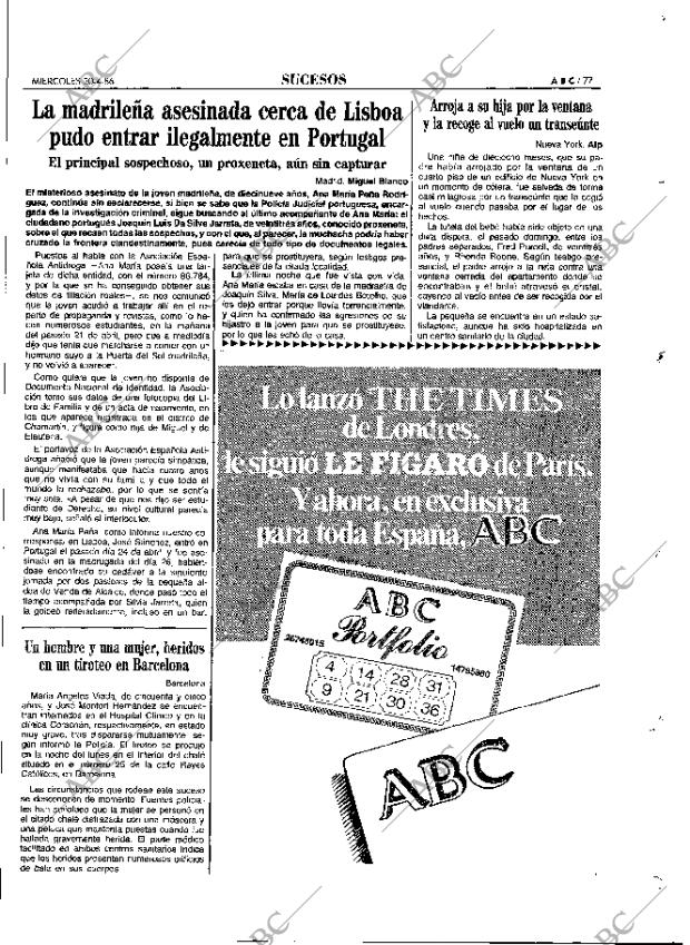 ABC MADRID 30-04-1986 página 77