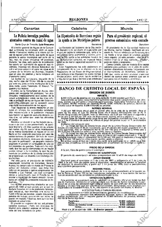 ABC MADRID 01-05-1986 página 27
