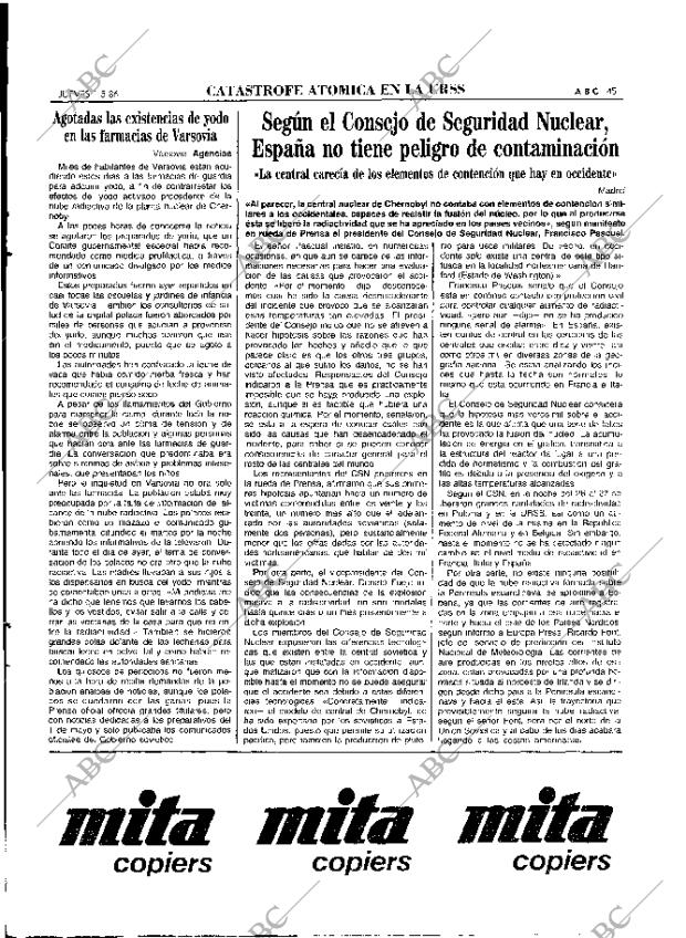 ABC MADRID 01-05-1986 página 45