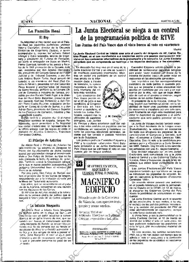 ABC MADRID 06-05-1986 página 20