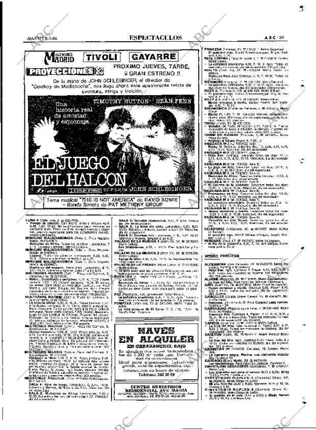 ABC MADRID 06-05-1986 página 89