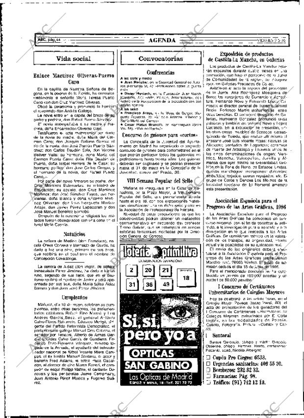 ABC MADRID 09-05-1986 página 44