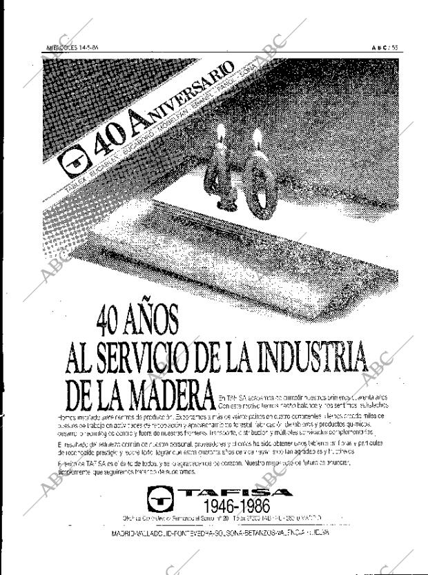 ABC MADRID 14-05-1986 página 55