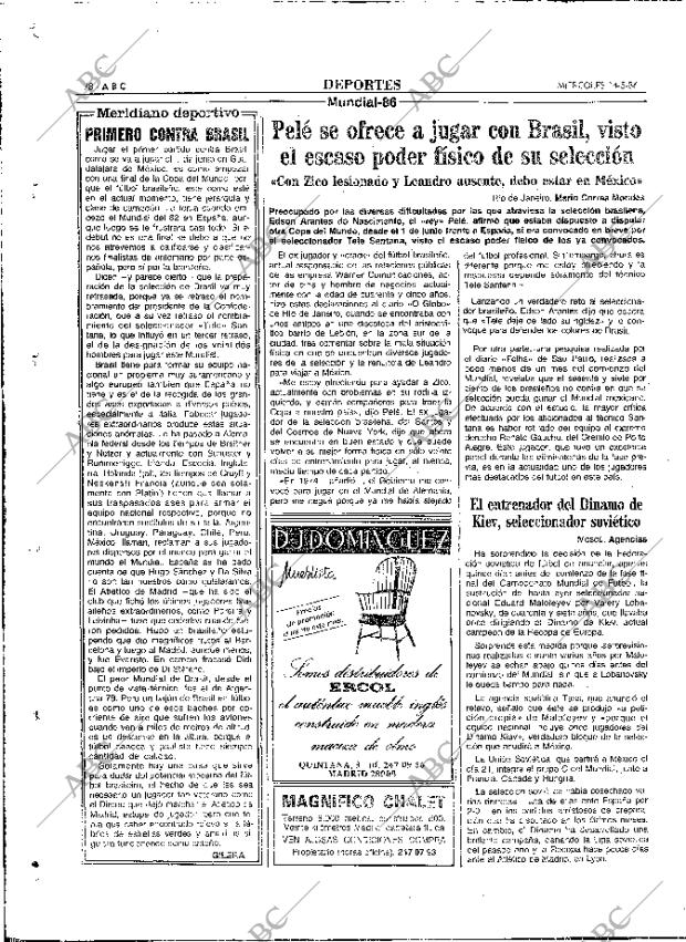 ABC MADRID 14-05-1986 página 78