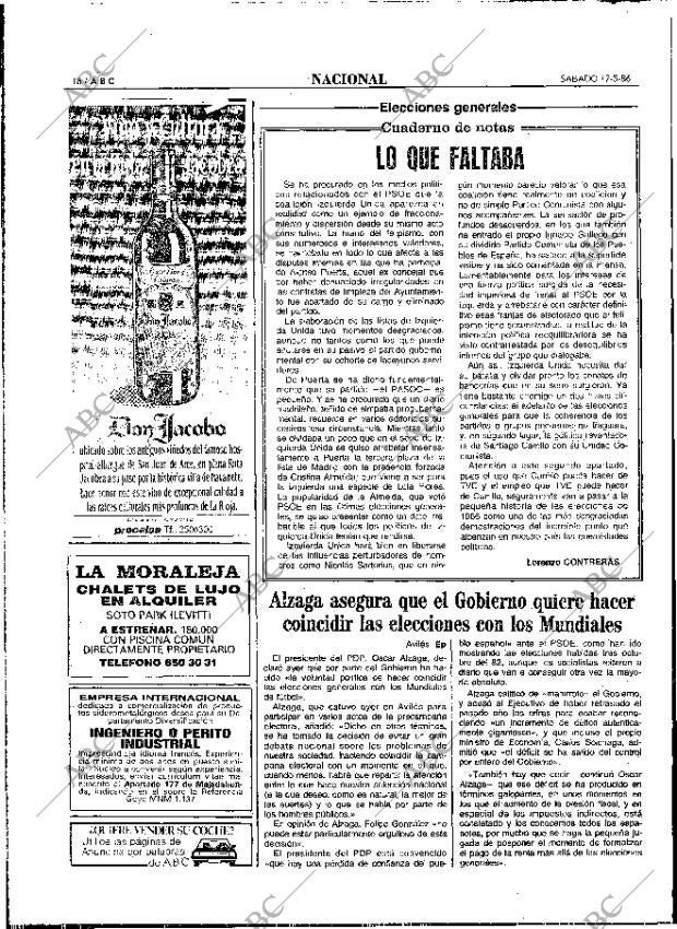 ABC MADRID 17-05-1986 página 16