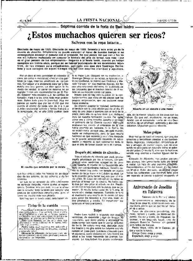 ABC MADRID 17-05-1986 página 40