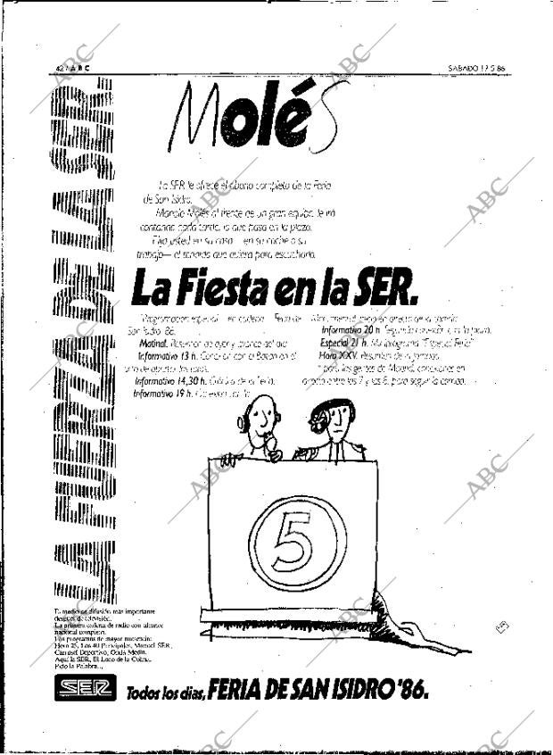 ABC MADRID 17-05-1986 página 42