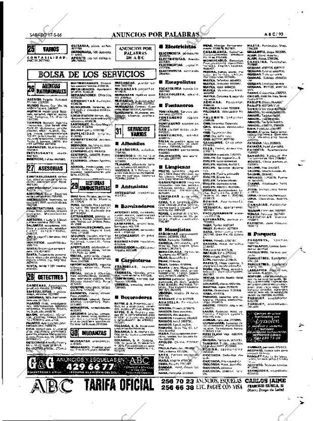 ABC MADRID 17-05-1986 página 93