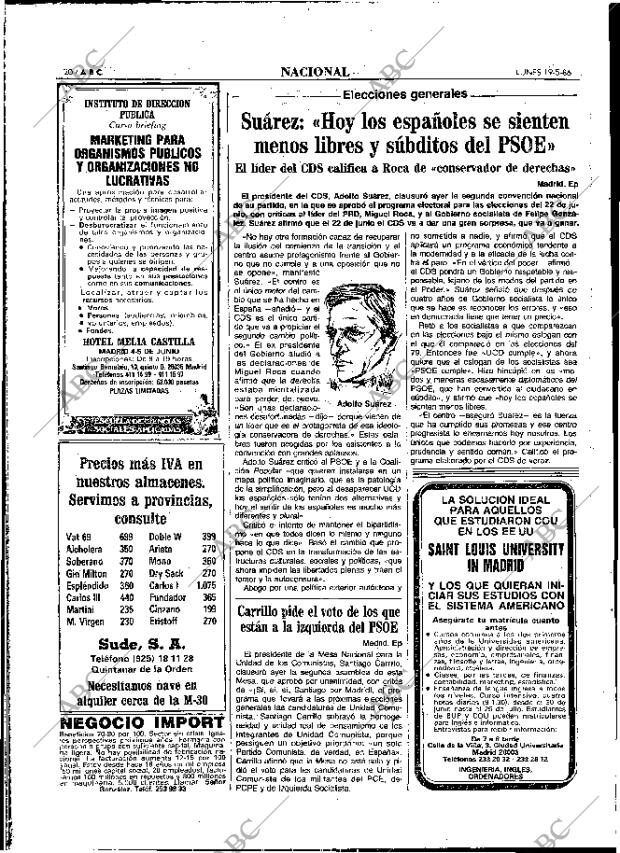 ABC MADRID 19-05-1986 página 20