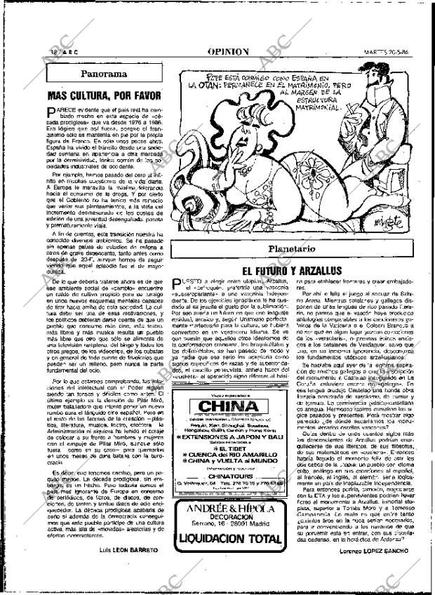 ABC MADRID 20-05-1986 página 18