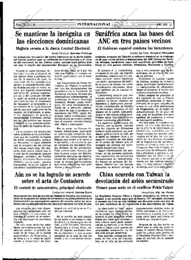 ABC MADRID 20-05-1986 página 31