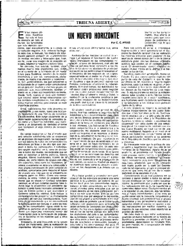 ABC MADRID 20-05-1986 página 36